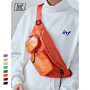 INFLATION Multi-Pocket-Doppelreißverschluss Streetwear-Gürteltasche Klare Bauchtasche Gürteltasche Transparenter Kunststoff Große Gürteltasche 228AI2019