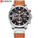 CURREN Fashion Chronograph Uhr Herren Lederuhr Casual Sportuhren für Herren Quarz Armbanduhr Relogio Masculino