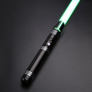 TXQSABER Heavy Dueling Lightsaber Metal Hilt 1 inch Blade 12 Color 10 Fonts Bright Loud Changing  with Blaster FOC Laser Sword