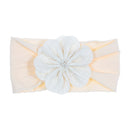Nishine Weiches Stretch-Satin-Rosen-Blumen-Baby-Stirnband, Neugeborene, Knoten, breite Nylon-Kopftücher, Turban, Mädchen, Kopfbedeckung, Kinder-Foto-Requisiten