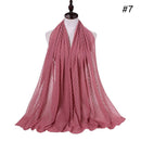 Luxuey Pom Pom Bubble Chiffon Hijab Schal Frauen Langer Schal Wrap Muslim Stirnband Maxi Islamischer Sjaal 180 * 70 cm