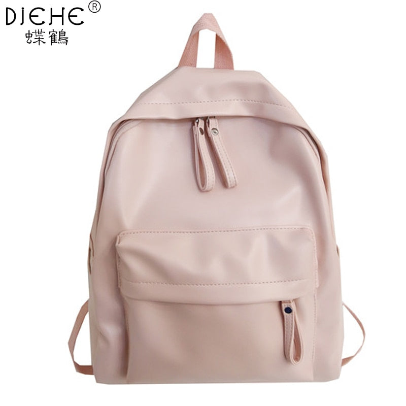 Mochila de mujer de estilo preppy a la moda, mochila escolar de cuero, mochilas para adolescentes, mochila de viaje de pu de gran capacidad, mochila Sac A dos