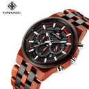 Mix Sandale Holz Herren Sportuhren Holz Armbanduhr Holz Bambus Herrenuhr Holzband Quarz Ehemann Chronograph Relogio