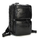 Herren-Laptop-Rucksack aus echtem Leder, 15 Zoll, PC, Crazy Horse, Leder, Business-Tasche, 3 Verwendungszwecke, Rindsleder, Umhängetaschen, 3-lagige Arbeitstasche