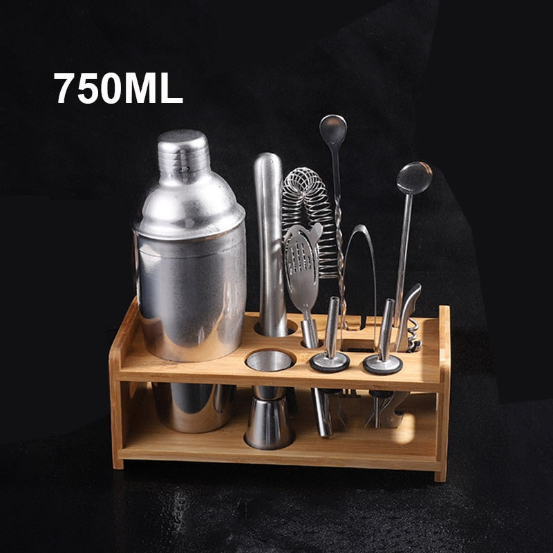 UPORS Stainless Steel Cocktail Shaker Mixer Wine Martini Boston Shaker For Bartender Drink Party Bar Tools 550ML/750ML