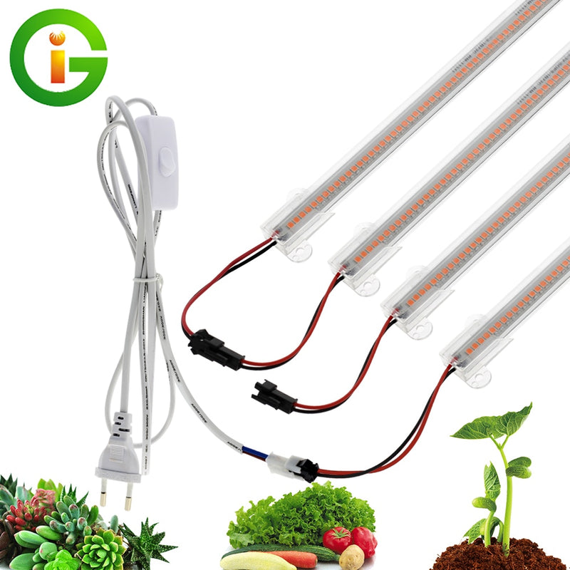 LED Grow Light 220V Full Spectrum LED Bar Lamp for Plants High Luminous Efficiency 8W 50/30cm for Grow Tent Greenhouses Flowers