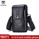 BULLCAPTAIN Echtes Leder Herren Hüfttaschen Handytasche Taschen Hüfttasche Männlich Kleine Brust Schulter Gürteltasche kleine Hüfttaschen