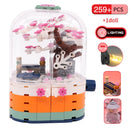 Classic Block City Street View Idea Sakura Inari Shrine Bricks Friends Cherry Blossom House Tree Building Blocks Toys Kids Gift