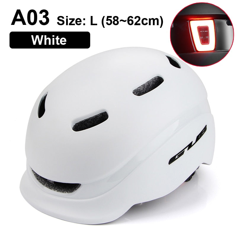 Electric Scooter Helmet With LED Rear Light Adult Cycling Helmet For MTB Road Bike Bicycle Ski Downhill Skateboard Night Riding