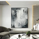 Large Abstract Painting Black White Modern Landscape Wall Art Handmade Painting Wall Painting For  Home Living Room Decoration