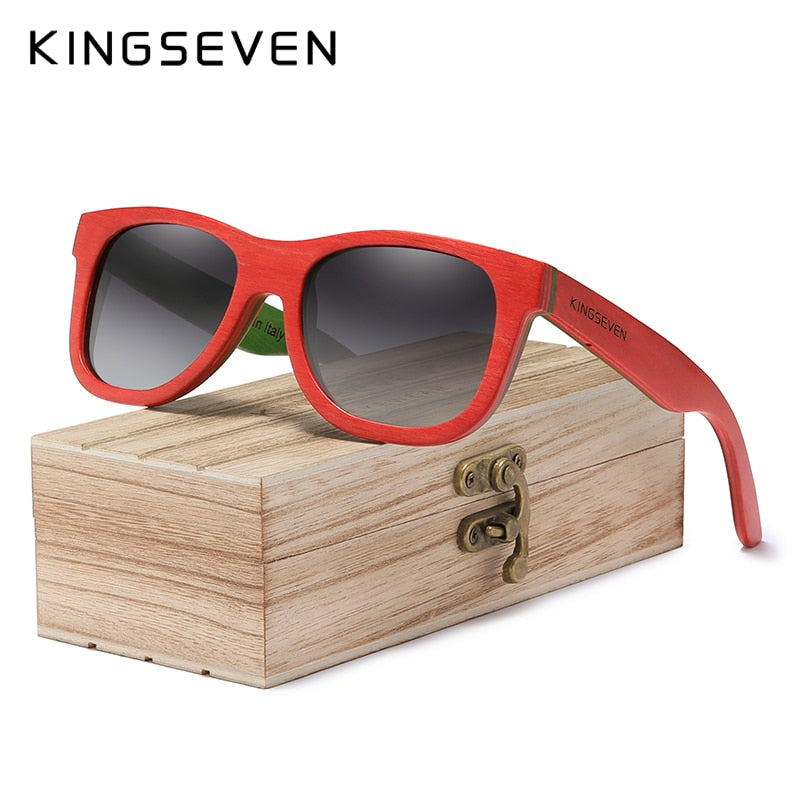 KINGSEVEN Handmade 2022 Naturholz Herrenbrille Polarisierte Sonnenbrille Verlaufslinse Frauen Reisen Vintage Oculos De Sol