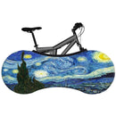 HSSEE oil painting series bicycle cover high quality elastic fabric road bike indoor dust cover new technology does not fade