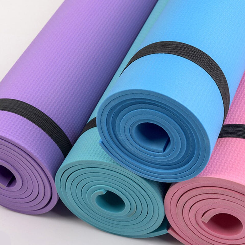 KoKossi Fashion Yoga Mat Size 173x60x0.4cm Non-slip Slimming Exercise Fitness Gymnastics Mat Body Building Esterilla Pilates