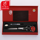 Fenice, tijeras de aseo para perros de 7 pulgadas, tijeras para perros Bichon Teddy, tijeras para adelgazar dientes sin rastro para productos para perros, tasa del 70-80%