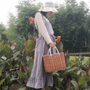 Delantales de cocina de lino y algodón Retro para mujer