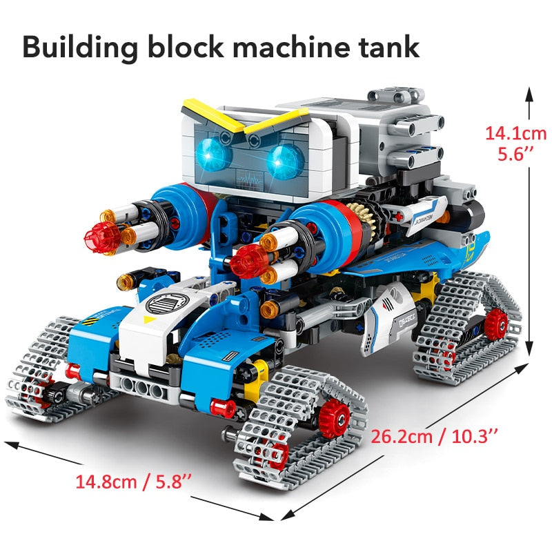 City Technical RC Robot Transformation Racing Car Building Blocks Remote Control Robot Weapon Bricks Toys For Children