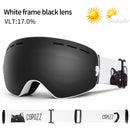 COPOZZ Marke Professionelle Skibrille Doppelschichten Objektiv Anti-Fog UV400 Große Skibrille Skifahren Snowboard Männer Frauen Schneebrille