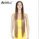 Edle Cosplay-Perücken für schwarze Frauen, gerade, synthetische Spitze, 38-Zoll-Ombre-Blonde-Spitze-Perücke, Cosplay, blonde, synthetische Spitze-Perücke