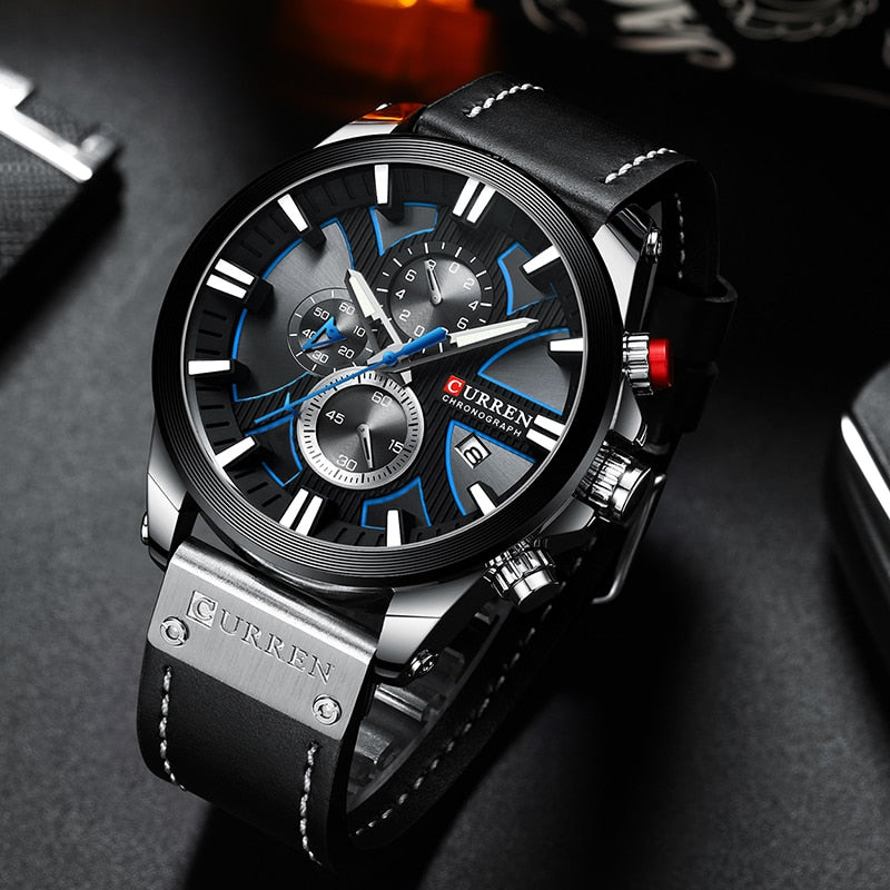 New CURREN Men Watches Fashion Quartz Wrist Watches Men's Military Waterproof Sports Watch Male Date Clock Relogio Masculino