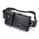 WESTAL Men Belt Bag Men's Waist Bags Genuine Leather Male Fanny Pack Leather Money Phone Pouch Bag Hip Men's Shoulder Bags 9080
