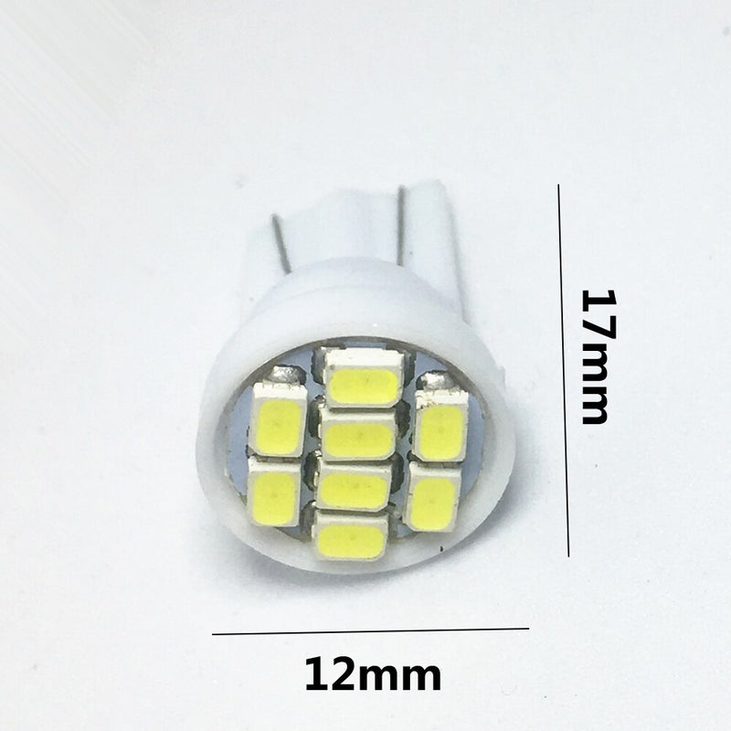 1000 Pcs T10 1206 3020 8SMD w5w LED 194 168 192 Auto Car Wedge 8 LEDs SMD Clearance Light bulb Lamp Styling Wholesales White