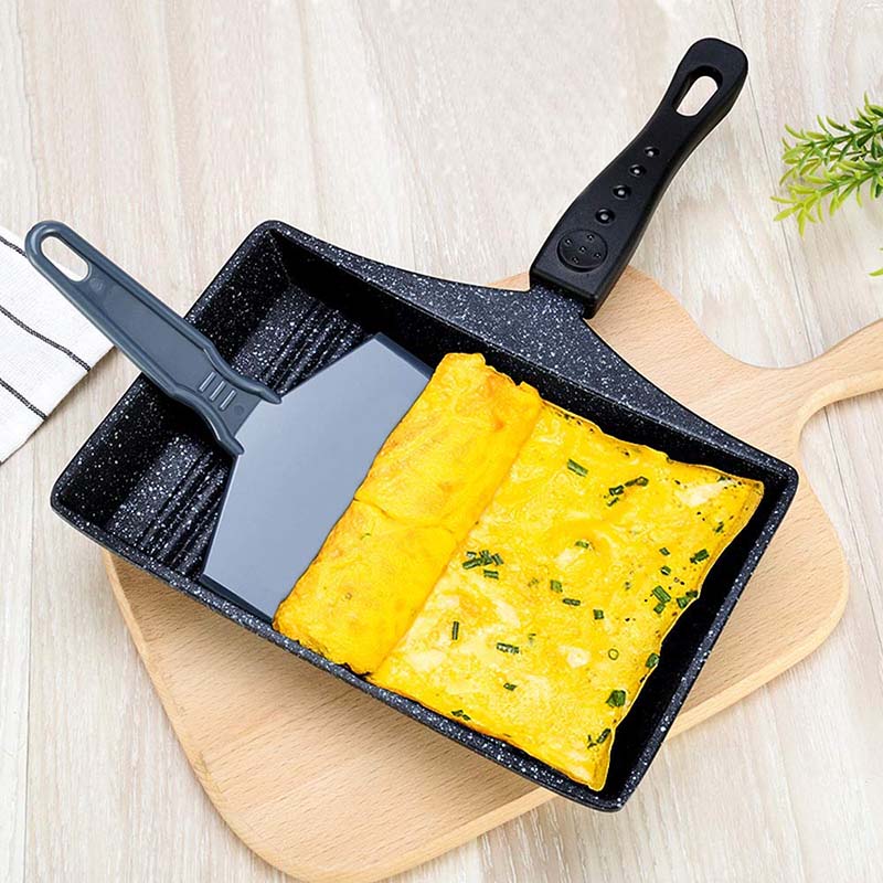 TEENRA Wave Bottom Maifanite Stone Egg Rolling Pan Non-stick Egg Frying Pan Bacon Hot Dog Eggs Maker For Breakfast Kitchen Tools