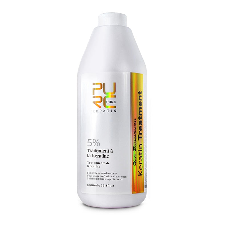 PURC Brazilian Keratin Hair Treatment Formalin 5% 1000ml Straightening For Deep Curly Hair Treatment Hair Scalp Care Products