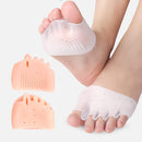 Almohadillas de silicona para el antepié, almohadillas para aliviar el dolor, separador de dedos, plantillas de Gel suave, Protector para dedos de los pies, almohadillas para tacones altos para el cuidado de los pies