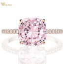 Wong Rain 100% 925 Sterling Silber Erstellt Moissanite Saphir Edelstein Hochzeit Verlobung Rose Gold Ring Edlen Schmuck Großhandel
