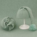 Weiche Baby-Foto-Wraps mit Hut 2er-Set Neugeborenen-Jungen-Mädchen-Fotografie-Wickeldecke-Kind-Bild-Requisiten-Zubehör