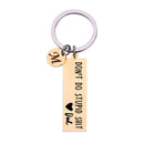 Regalo personalizado, iniciales AZ personalizadas, grabado, NO HAGAS UNA MIERDA ESTÚPIDA de papá, mamá, hijo, hija, niño, joyería, llavero con anilla