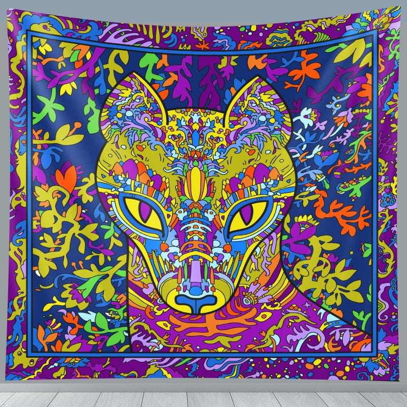 Heiliges Tier Wandbehang Hexerei Hippie Bohemian Dekoration Mandala Tapisserie Yogamatte Schlafzimmer Heimdekoration Matratze