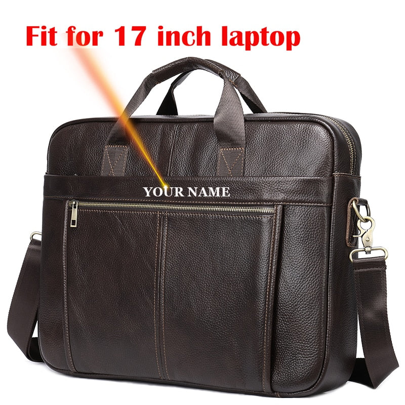 Westal Herren Aktentaschen Umhängetasche Herren Echtleder 14 Zoll Laptoptasche Herren Leder Büro Business Taschen für Dokument 8572