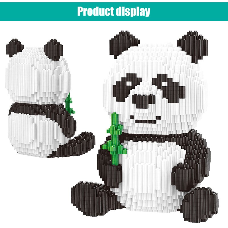 3689 stücke DIY Zusammenbaubare Panda Mini Blöcke Pädagogisches Tierspielzeug für Kinder Bausteine ​​​​Modell Bricks