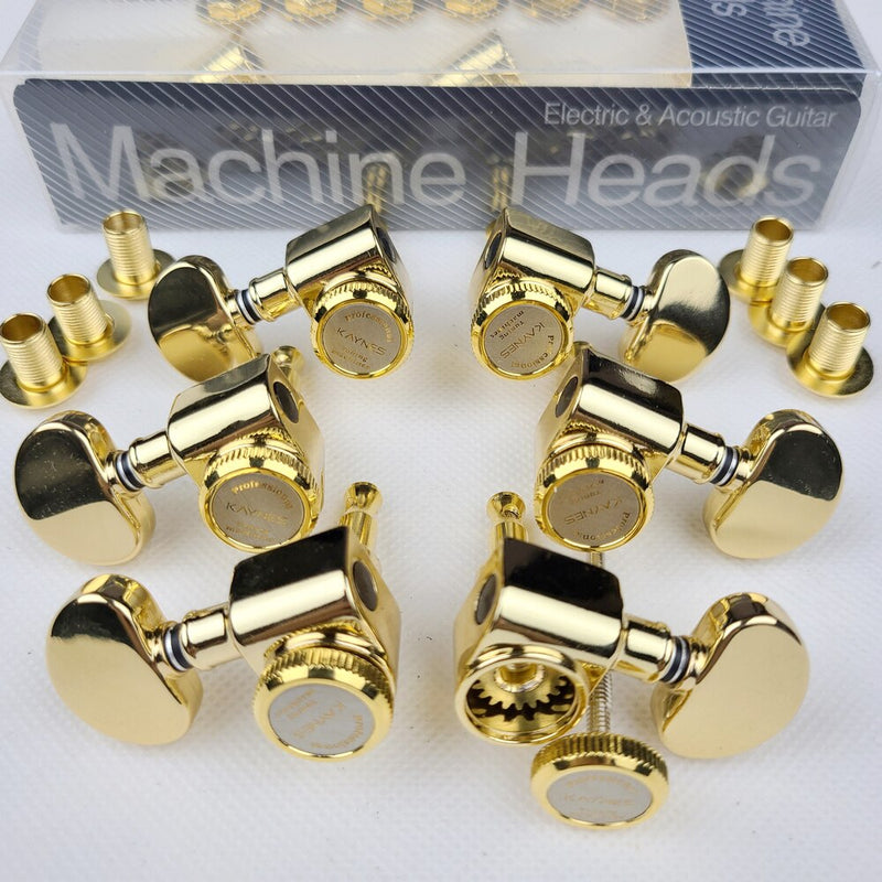 1 Set 1:20 Locking Electric Guitar Machine Heads Tuners For LP SG Guitar Lock String Tuning Pegs 3R3L Gold