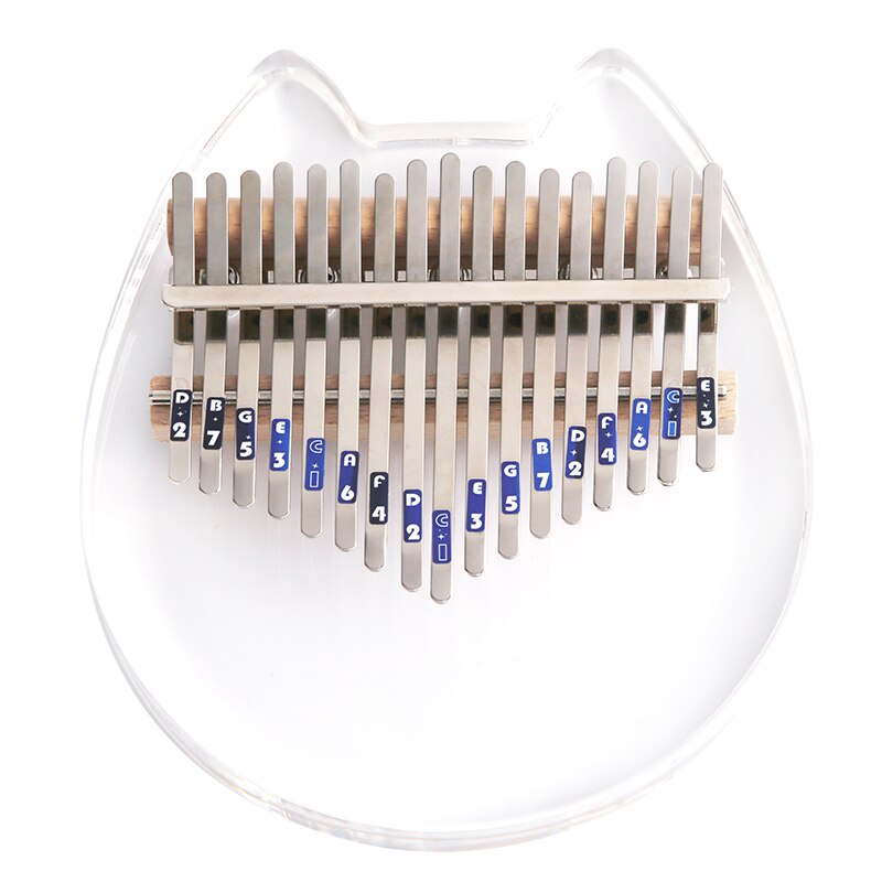 Kalimba Daumenklavier Kristall transparent Mini Fingerklavier Kabalin Anfänger 17-Ton Kalimba21-Ton