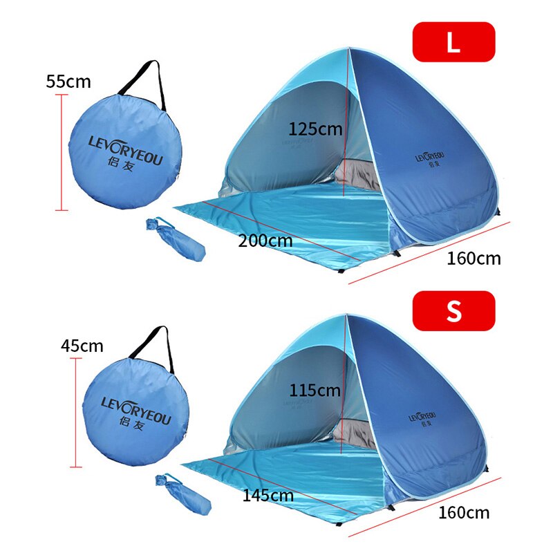 Full Automatic Camping Tent With Door Window Anti-UV Awning Tents Quick Opening Outdoor Sunshelter For 1-4 People Sunproof X147B
