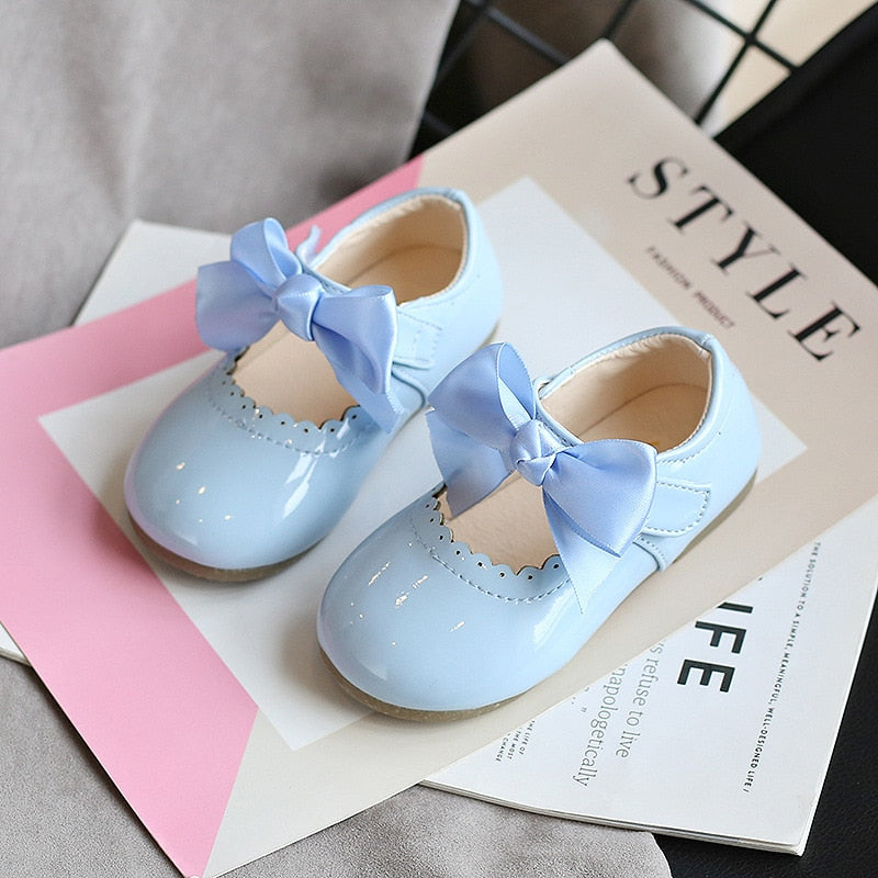 ULKNN Baby Girls Cute Bow Multi-Purpose Shoes 2021 New Korean Version Princess Shoes-Style Leather Dance Shoes