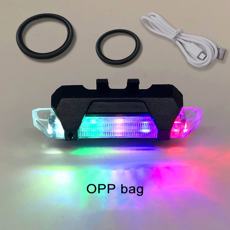 Bicycle Light Waterproof Rear Tail Light LED USB Style Rechargeable or Battery Style Bike Cycling Portable Light