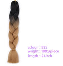 Black Star Hair Ombre Jumbo Braiding Hair Extensions 24 Inch Twist Braids Synthetic Hair Fiber for Twist Braiding for Women