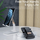 Soporte para teléfono móvil de escritorio Essager para iPhone, iPad, tableta, soporte de escritorio, soporte ajustable plegable para teléfono móvil por gravedad