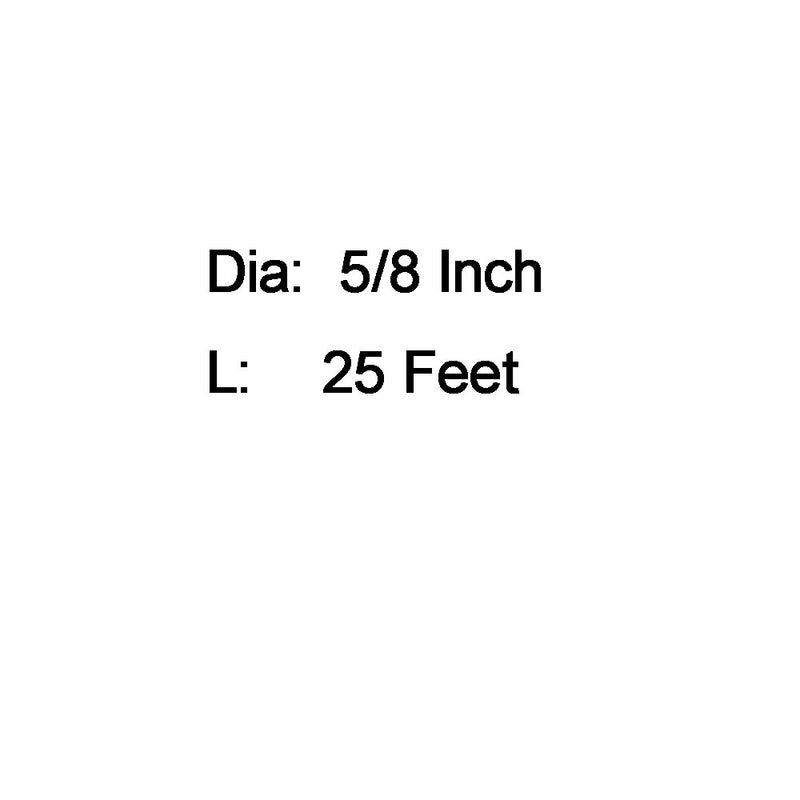 Cuerda de amarre de nailon trenzado doble, línea de muelle negra, cuerda de ancla, líneas de muelle ultrafuertes, 16,5 pies, 25 pies, 50 pies