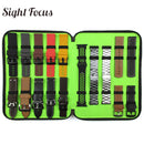 Sight Focus Uhren-Organizer-Box aus Filz mit 40 Fächern, Grau, Uhren-Aufbewahrungstasche, doppellagige Uhrenarmband-Organizer-Halterungstasche
