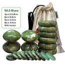 Tontin Jade Glasur Therapie Hot Stone Massage Set Massagegerät Rücken Massageador Health Care Steine ​​für Massage Wirbelsäule Basaltstein Spa