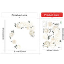 Pegatinas de pared de peonía blanca para sala de estar, dormitorio, vinilo autoadhesivo, calcomanías de pared ins, murales artísticos extraíbles ecológicos para pared