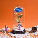 Weihnachtsgeschenk Schönheit und das Biest Konservierte Rosen im Glas Galaxy Rose Blume LED-Licht Kunstblume Geschenk für Frauen Mädchen