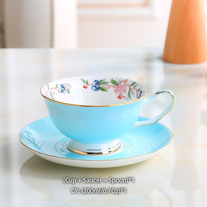 Pastoral Bone China Tea Set Porcelain Scented Tea Cup Ceramic Pot Floral Teapot Set Cafe Mug Coffee Cup Teacup Teaset Teaware