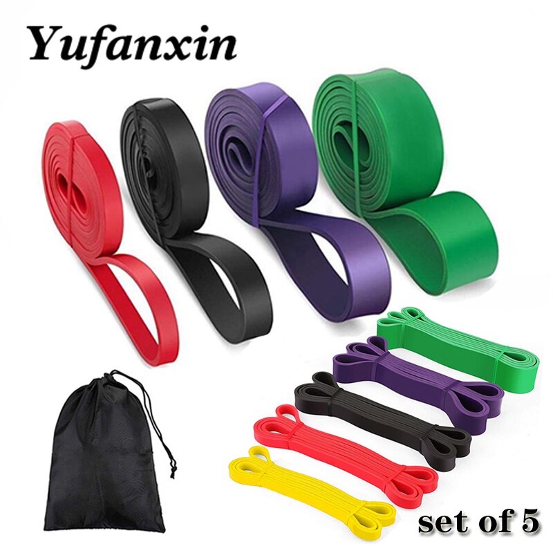 6 Farben Yoga-Widerstandsbänder Gummi Home Indoor Fitness Klimmzugschlaufe Pilates Sport Elastic Band Workout Trainingsgeräte
