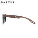 BARCUR Quadratische Sonnenbrille Bambus Damen Braun Holz Sonnenbrille Herren Polarisiert Vintage oculos de sol lunette de soleil femme