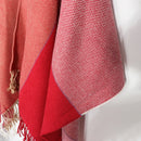 Damen Winter Reversible Oversized Blanket Plaid Pullover Poncho Cape Kaschmir Schal und Wraps Strickjacken Dickerer Pashmina-Schal